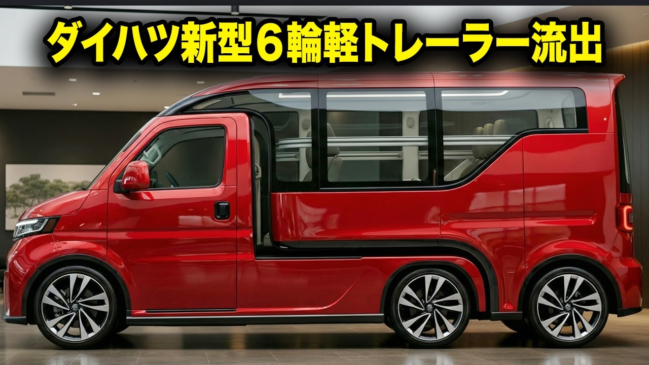 2027ダイハツ新型6輪軽トレーラー流出予想！軽なのに高級ミニバン