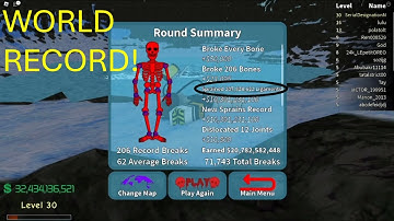 WORLD RECORD! Spraining Over 200 MILLION LIGAMENTS In Broken Bones 4 - Roblox