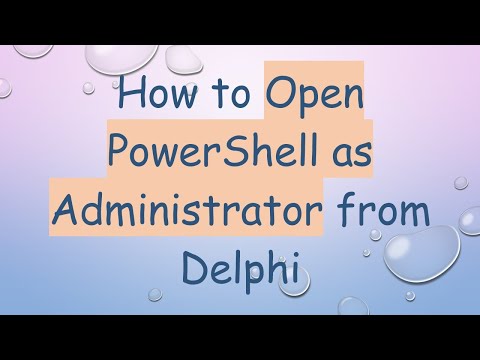 How to Open PowerShell as Administrator from Delphi