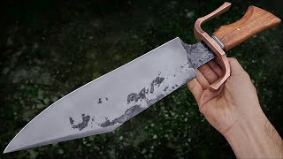 I Made a BIG BOY Bowie Knife From Scratch!