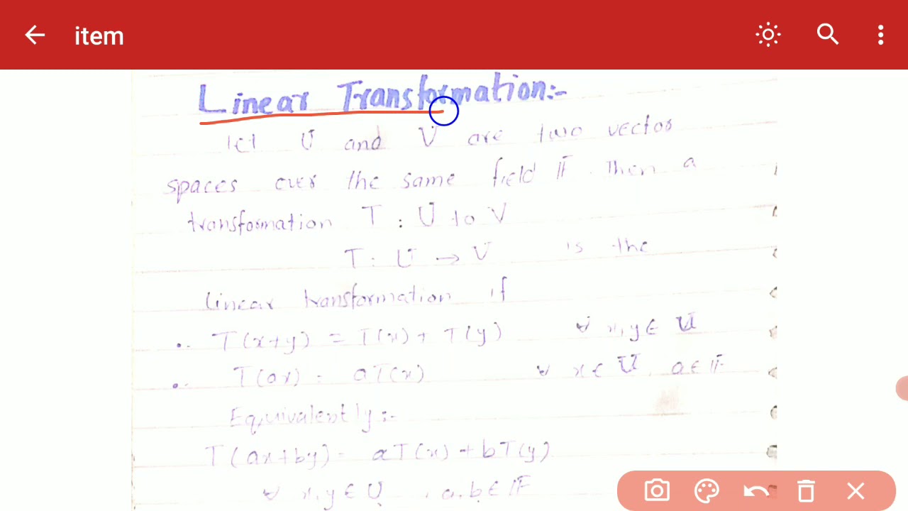 Linear Transformation