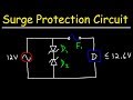 High Voltage Surge Protection Transient Suppressor Circuit Using Zener Diodes & Fuses