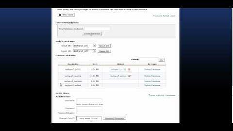 Create a MySQL database in cPanel