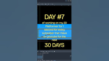 DAY 7 Building a 2D Platformer For 1 second For Each Subscriber I Have #shorts #gamedev #devlog #2d
