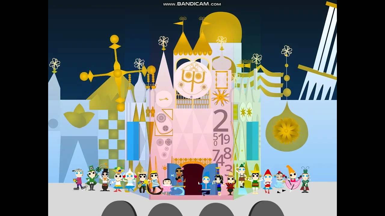 It's a Small World Clock Parade Night Time