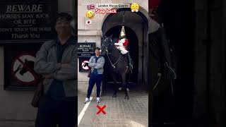 He Didn’t Obey the White Line So the Guard Moved the Horse In