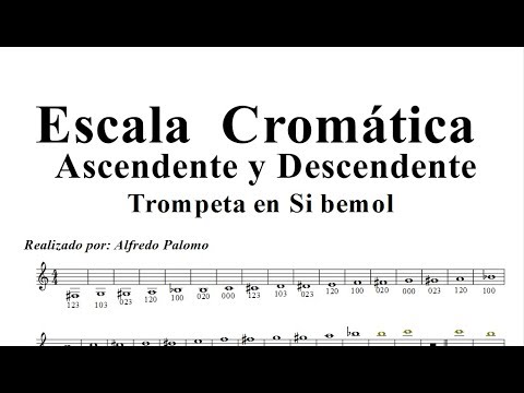 Escala Cromática Trompeta en Bb Ascendente y Descendente - YouTube