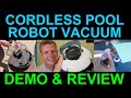 Cordless Pool Vacuum Robot Demo Review Aiper Smart Wireless Rechargeable Affordable