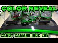 Spraying Candy Green Paint On Camaro IROC Z28 Third Gen Parts BODYWORK REPAIR & MODEL CAR PAINTING