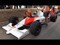 Mika hakkinen driving ayrton sennas orginal mclaren5b f1 car  goodwood festival of speed
