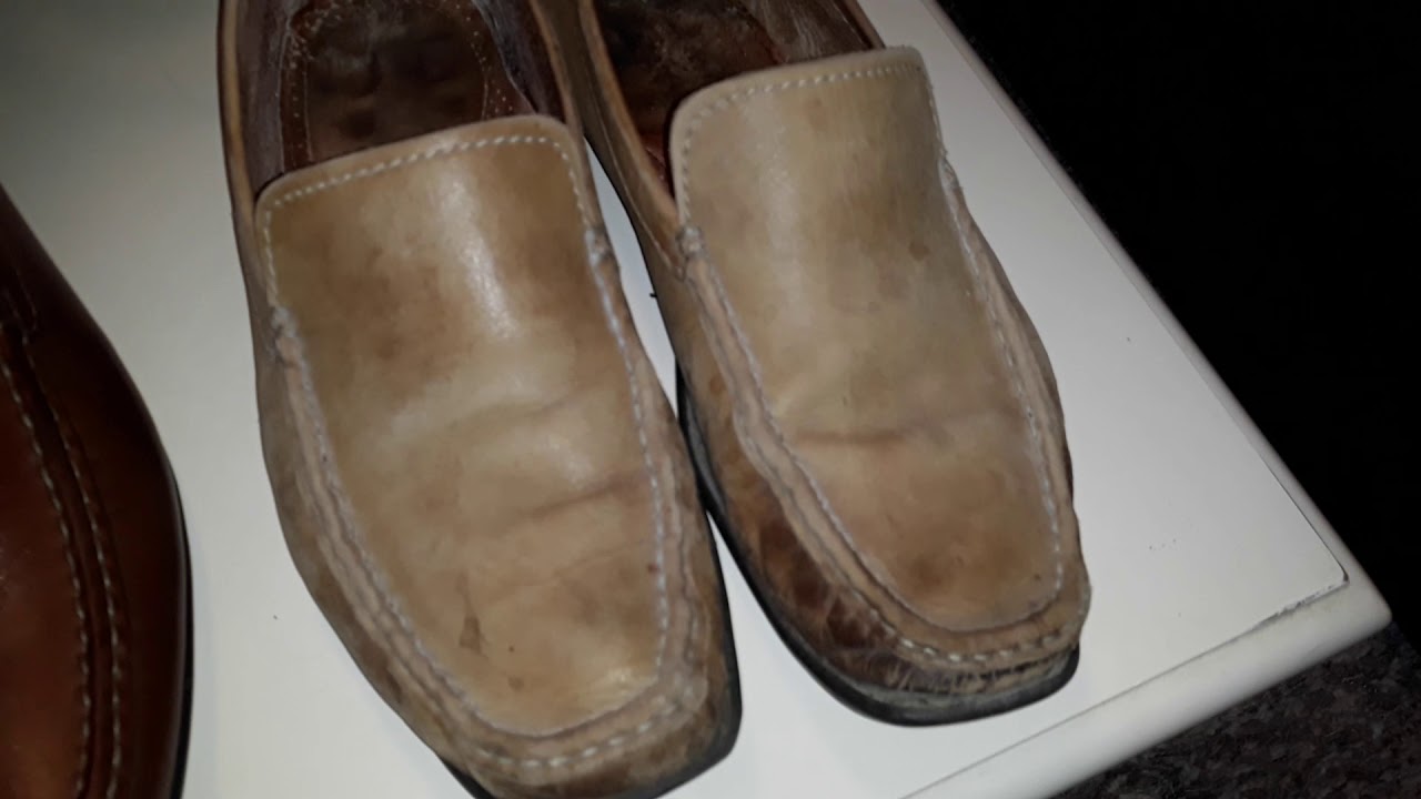 Alfani Java Driving Loafers Shoes... well worn 15 year old vs new old stock.