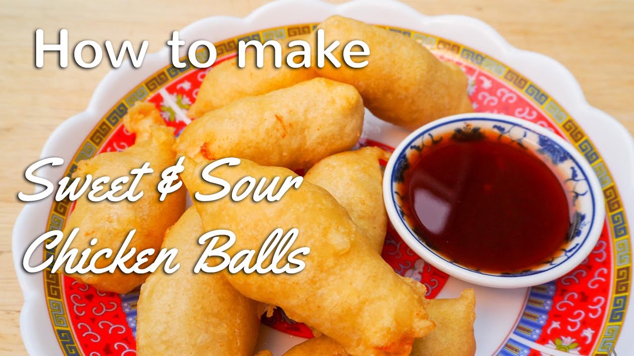 How to make SWEET AND SOUR CHICKEN BALLS Chinese Takeaway Style | Chinese Recipes For All