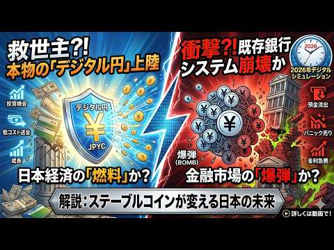 ステーブルコインは「燃料」か「爆弾」か？デジタル円JPYCの劇的進化と日本経済への衝撃