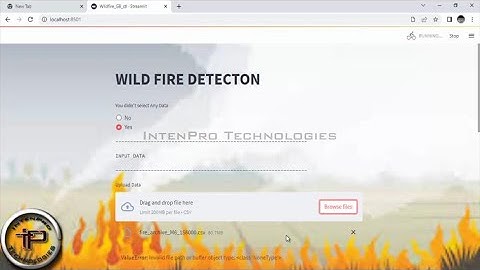 **Streamlit Web Application** - Wild Fire Classification System in Using Gradient Boosting In PYTHON