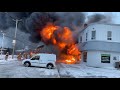 Incendie chez Le Géant du pneu.