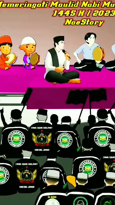 Khoirol Bariyyah | Animasi maulid nabi muhammad saw | Animasi hadroh upin ipin dhot design #shorts