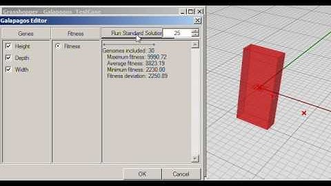 First run ever of Galapagos Evolutionary Solver