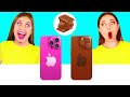 チョコレートの食べ物 vs 本物の食べ物のチャレンジ BaRaFun Gold Challenge