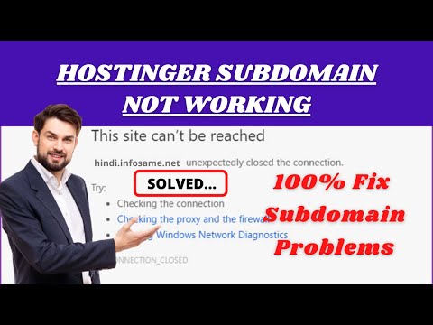 Hostinger Subdomain Not Working | How to Create Subdomain on Hostinger