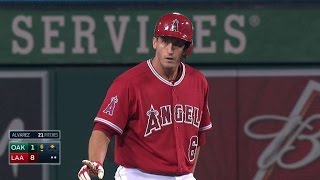 OAK@LAA: Freese singles to center to plate a pair