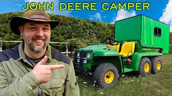 I made a John Deere Camper... And slept in it!