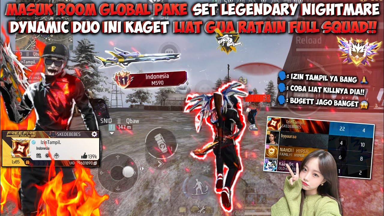 MASUK KE ROOM GLOBAL PAKE SET NIGHTMARE LEGENDARY!! DYNAMIC DUO INI SAMPE KAGET LIAT GAMEPLAY GUA!!