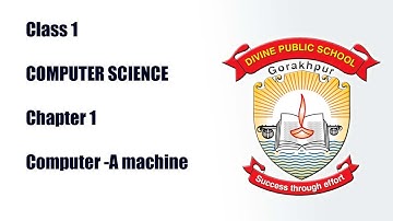 Class 1 Computer Science Chapter 1- Computer-A Machine