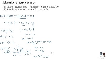AddMaths SPM - How to solve trigonometry equation