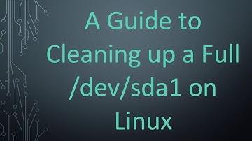 A Guide to Cleaning up a Full /dev/sda1 on Linux