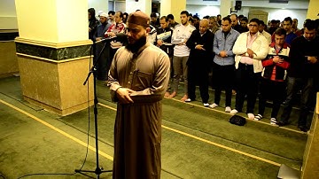 تلاوة رائعة للشيخ حاتم فريد لسورتي الفيل و قريش من صلاة المغرب 14\4\2015 بمسجد بلال