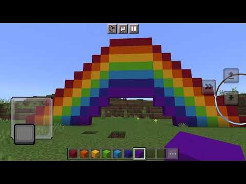 How To Build a Rainbow in Minecraft - YouTube