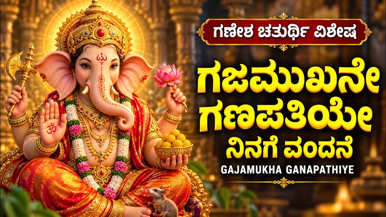 ಗಜಮುಖನೇ ಗಣಪತಿಯೇ ನಿನಗೆ ವಂದನೆ🙏 | Gajamukhane Ganapathiye | Ganesh Chaturthi Special 2026 Songs Kannada