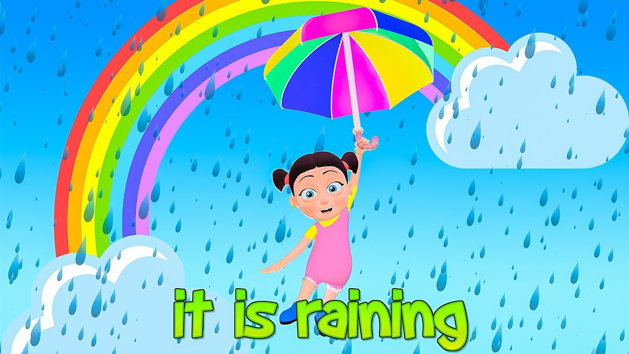 It is Raining | Learn English Nursery Rhymes and Baby Song