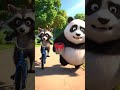 Raccoon Steals Panda’s Bike and Races Off Panda Chases with a Paint Bucket | Nebula Shots