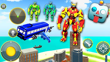 Robot transformer school bus vs villains - School Bus Robot Hero Robot Games - Android