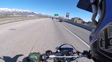 Yamaha WR250R Freeway High Speed Run