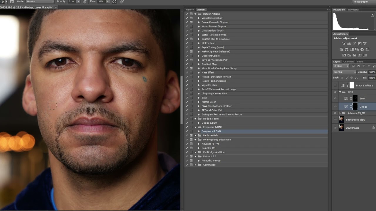Editing a photo from start to finish - Dodge & Burn + Frequency Separation etc. - MikeTheModel