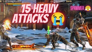 this spammer used 15 heavy attacks 😑 but my Ironclad flip the whole game 😆💥😏 || Shadow Fight Arena screenshot 5