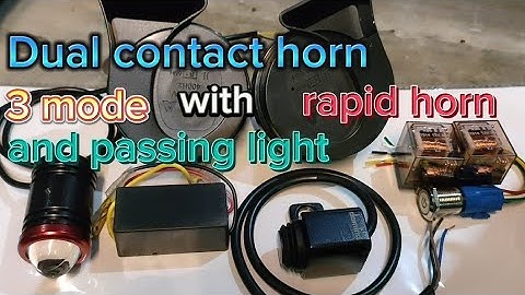 Dual contact horn with rapid horn and passing light.