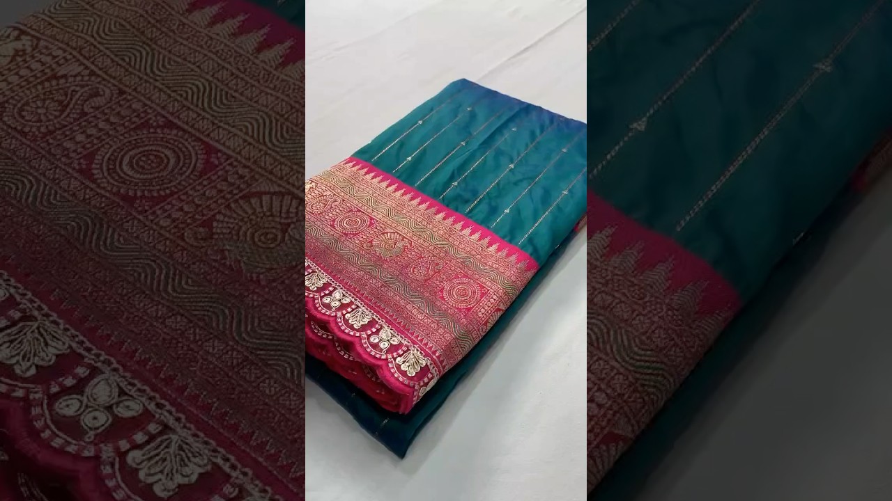 Premium Paithani Silk Intricate Lining Design Saree with Lace