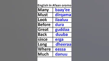 English Afaanoromoo Learnenglish Education Marakienglish Beekaa English Oromo Easy 