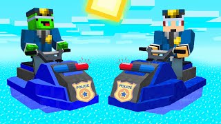 How JJ and Mikey Become POLICE and Bought Police Scooters to Save People in Minecraft !