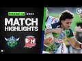 Nrl 2024  raiders v roosters  match highlights