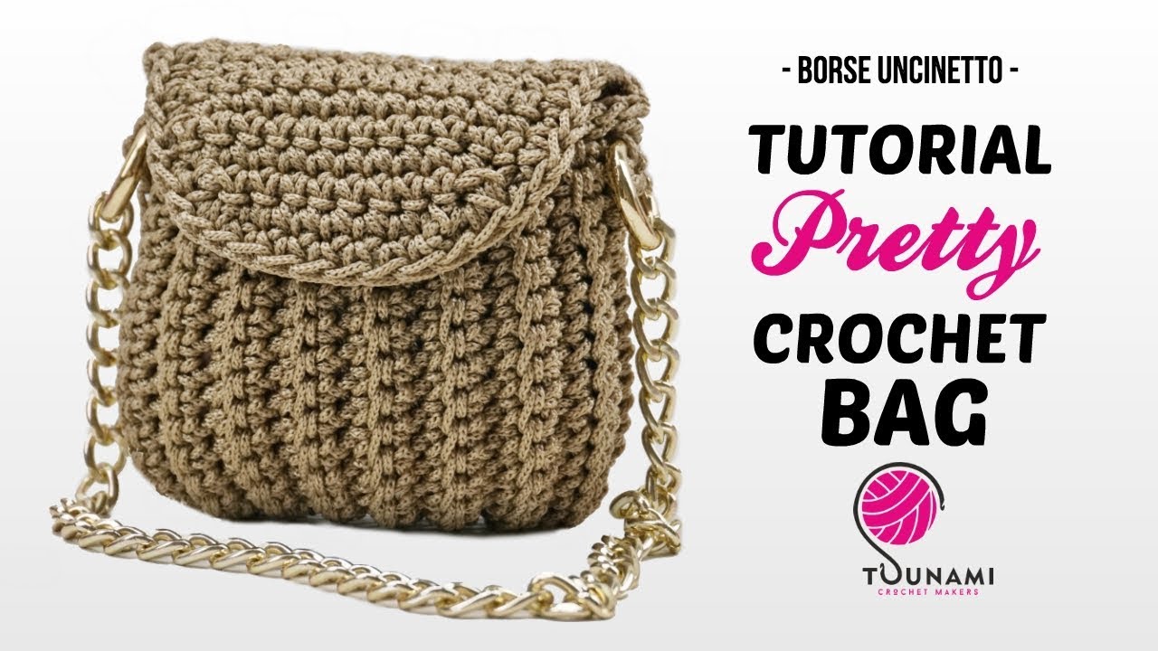 TUTORIAL Pretty CROCHET MINI BAG - BORSE UNCINETTO 