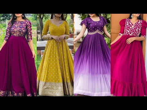 Awesome Heavy Georgette Umbrella Flared Gown For Party Wear – Cygnus Fashion