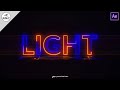 Neon text animation   after effects tutorial  no plugins  gsp creations