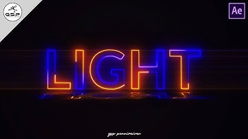 Neon Text Animation |  After Effects Tutorial | No Plugins | GSP Creations