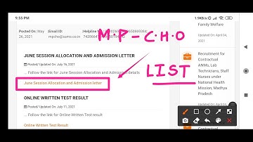MP NHM CHO - ALLOTMENT जारी ( JUNE - NOV BATCH ) - LIST में अपना नाम देखो - DOCUMENT VERIFICATION ?