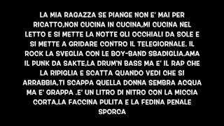 La mia ragazza mena-ARTICOLO 31-TESTO chords