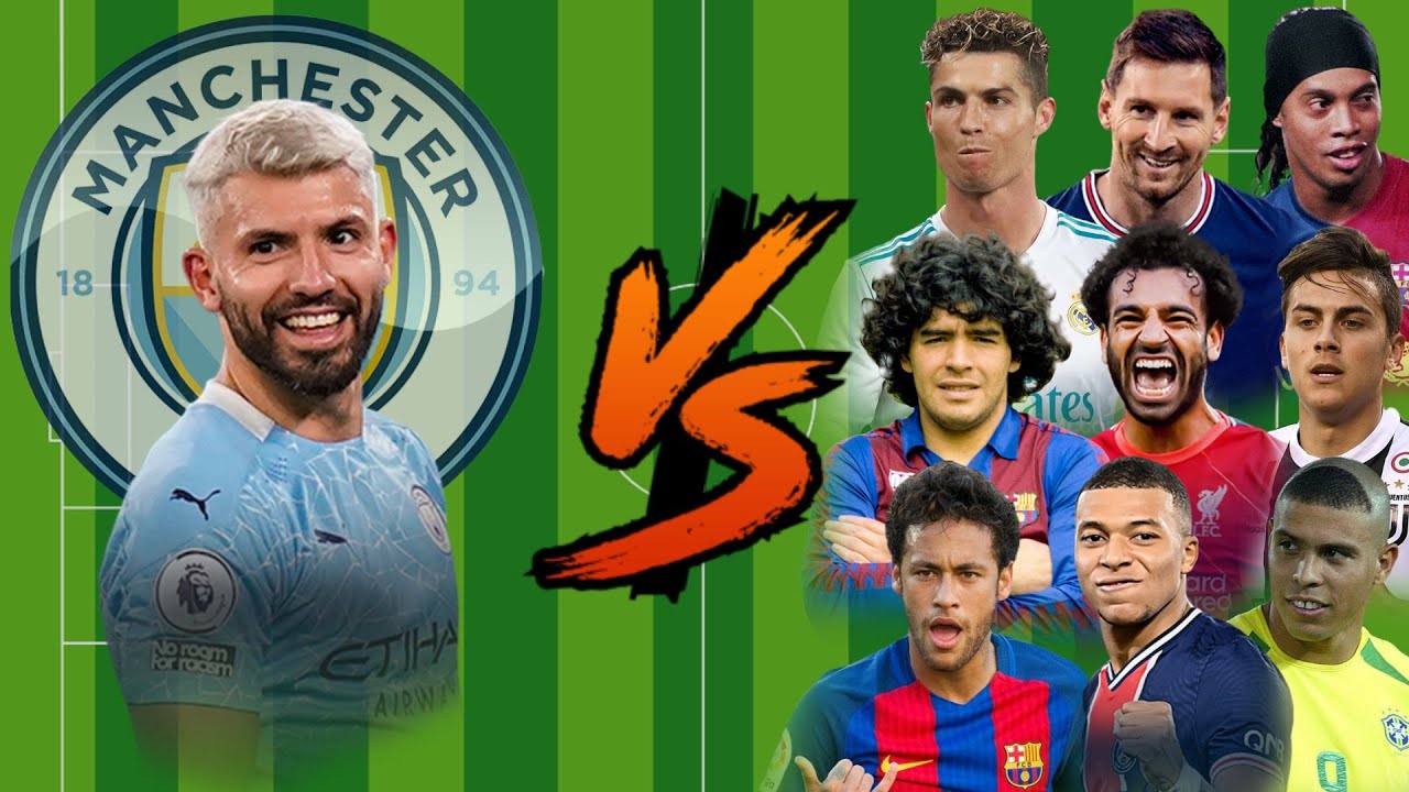 Aguero vs Legends💪(MessiRonaldoMaradonaBenzemaNeymarMbappe) YouTube